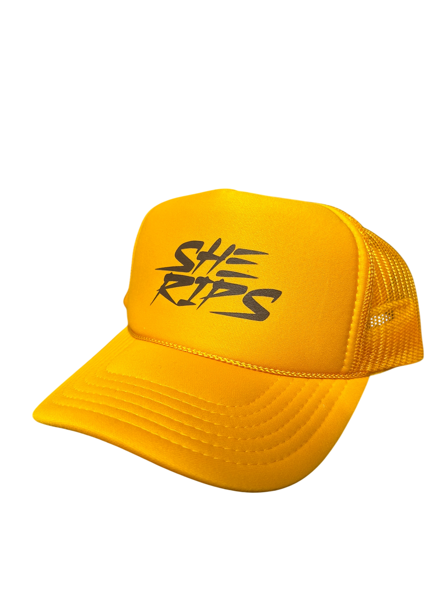 Gold trucker hat