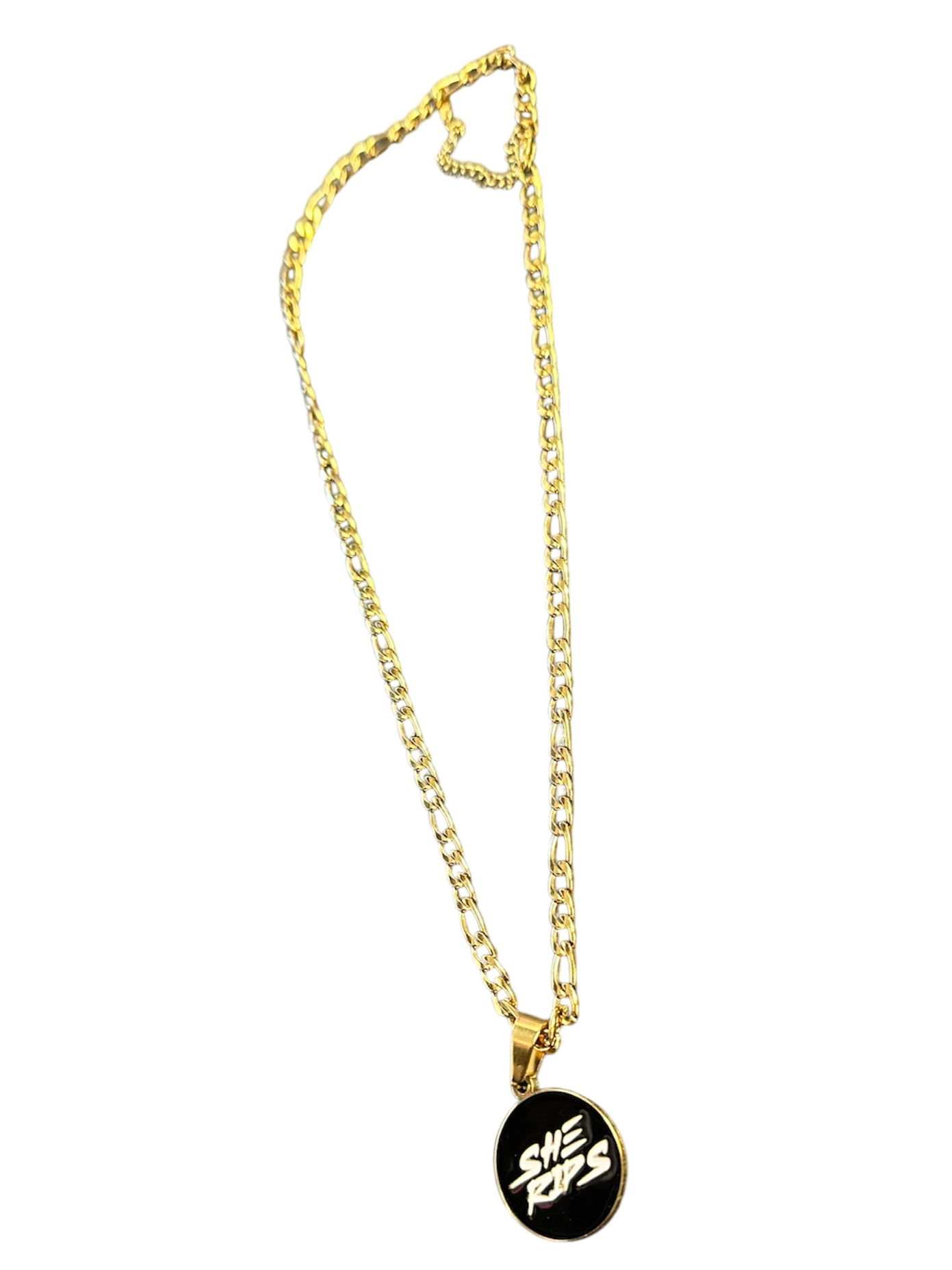 Gold 8 ball necklace