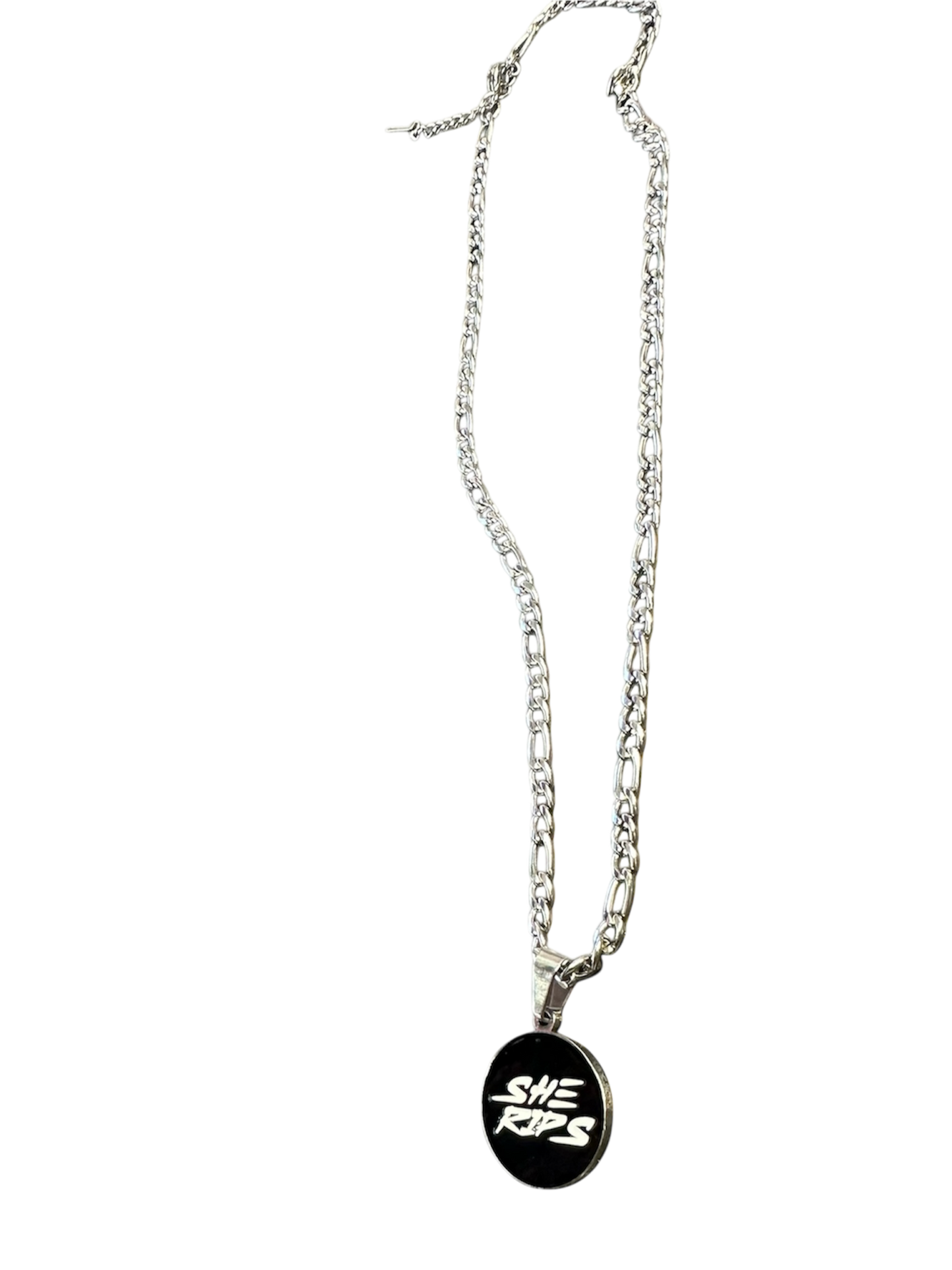 Silver 8 ball necklace