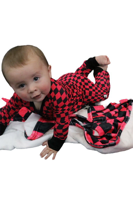 Bamboo checkered zippy sleeper
