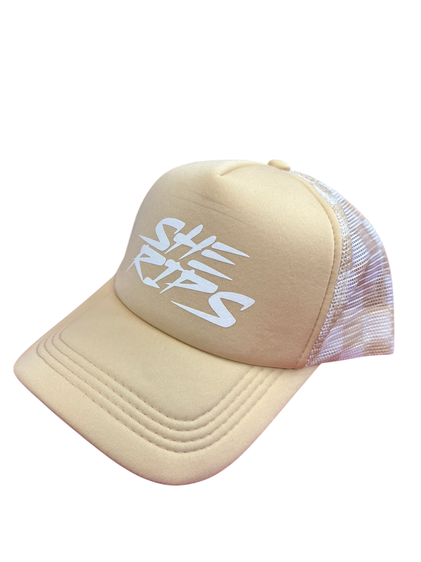 Checkered trucker hat