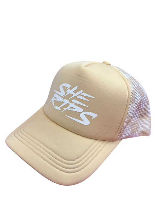 Checkered trucker hat