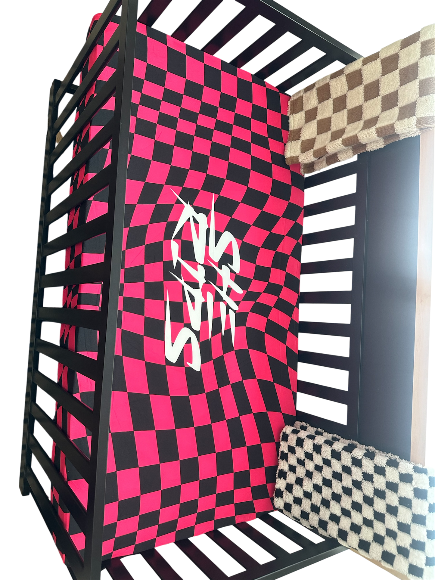 Checkered crib sheets